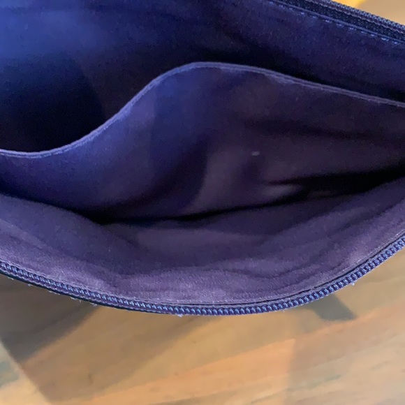 Coach purple leather embossed snakeskin clutch - Picture 3 of 5